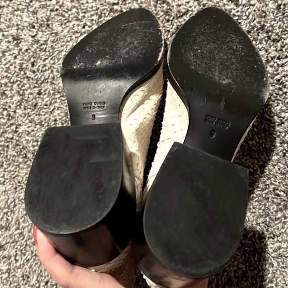 Real Snake Skin Steven by Steve Madden Chelsea booties, western chic, cream,sz 9 - Picture 6 of 17